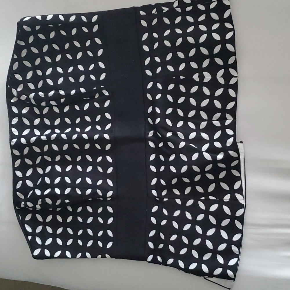 White Black-strapless top, black with white pattern, size 4. Never worn.